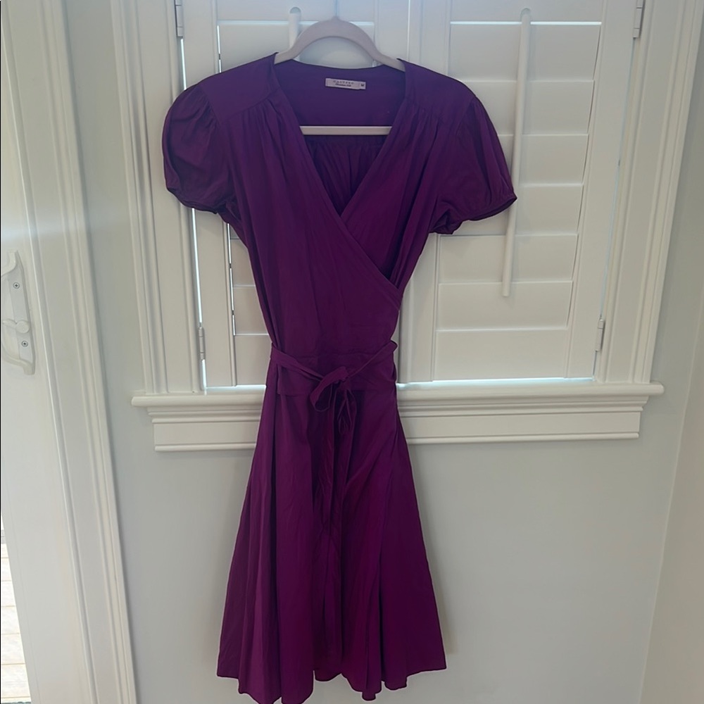 Calypso Elegant Purple Wrap Dress